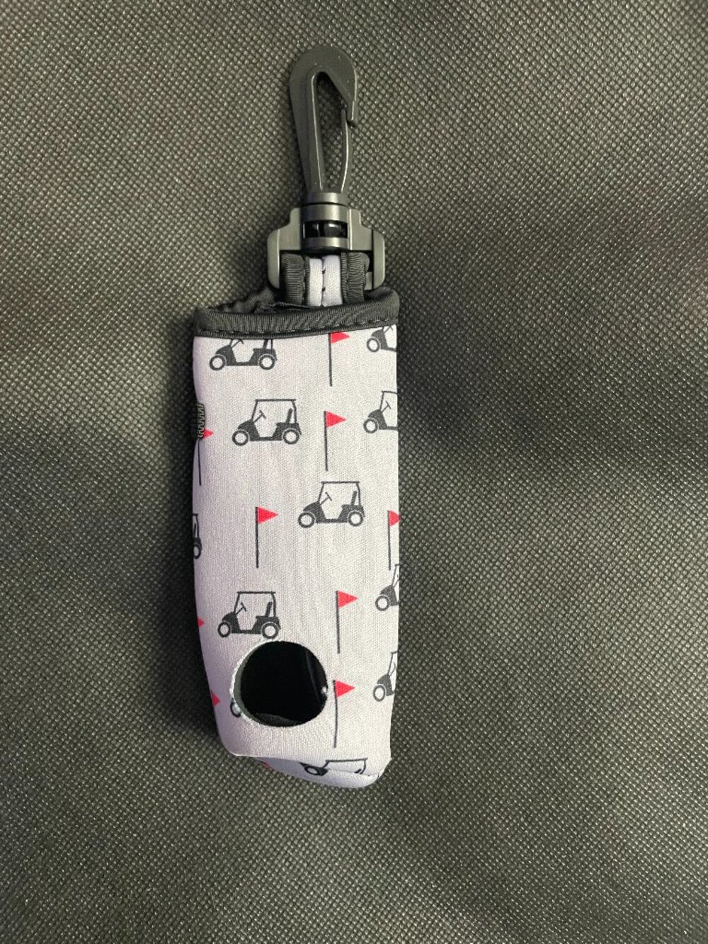 tee & golf ball holder (holds 3 tees and 3 golf balls)